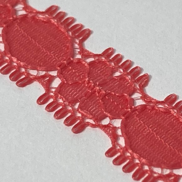 Coral Petite Lace Trim 12 Rolls Offray Crafts Scrapbook Card Making Gift 7/16" - Picture 5 of 14